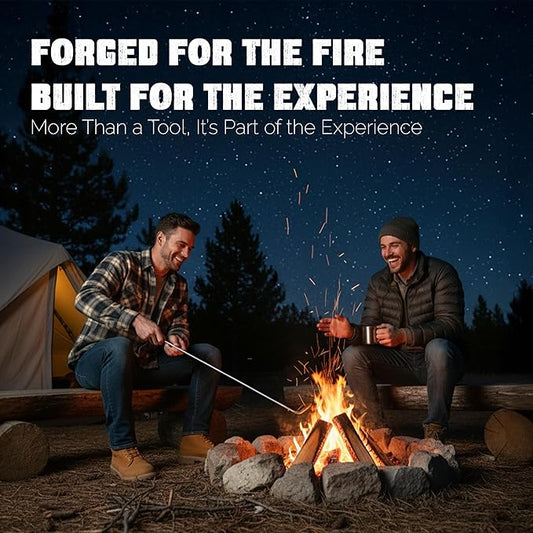 34" Fire Poker - Ohio Flame - Heavy Duty - Forged Stainless Steel (Made in USA)