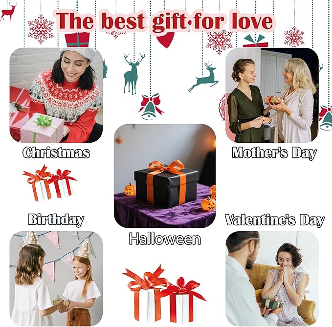 CRISGIF Stained Glass Window Hanging Cute Christmas Gingerbread Man Snowflake 6.3" - Suncatcher Door Garden Sun Catcher Home Decor Birthday for Mom Men Woman Nana Friend