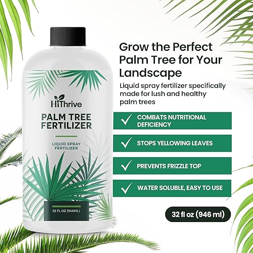 Palm Tree Fertilizer - 32oz Plant Food for Palm Tree. Rich in Micronutrients for Lush Growth, Easy to Use and Water Soluble for Stronger Roots, Healthy Trunks & Vibrant Leaves