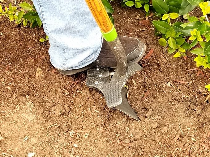 Non-Skid Attachment (Set of 2) – Back-Saving Ergonomic Foot Step for Easier Digging & Landscaping | Heavy-Duty Grip Accessory Fits Most Garden & Yard Tools – Black