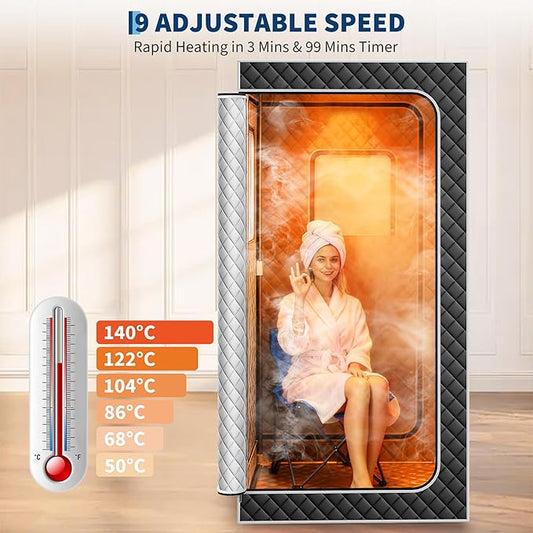 71”×36”×36” Sauna Box, Portable Sauna with 4L 1500W Steamer for Home, Portable Steam Sauna Tent with 600D Oxford for Indoor, Outdoor, Gym, Explosion Zroof Zip