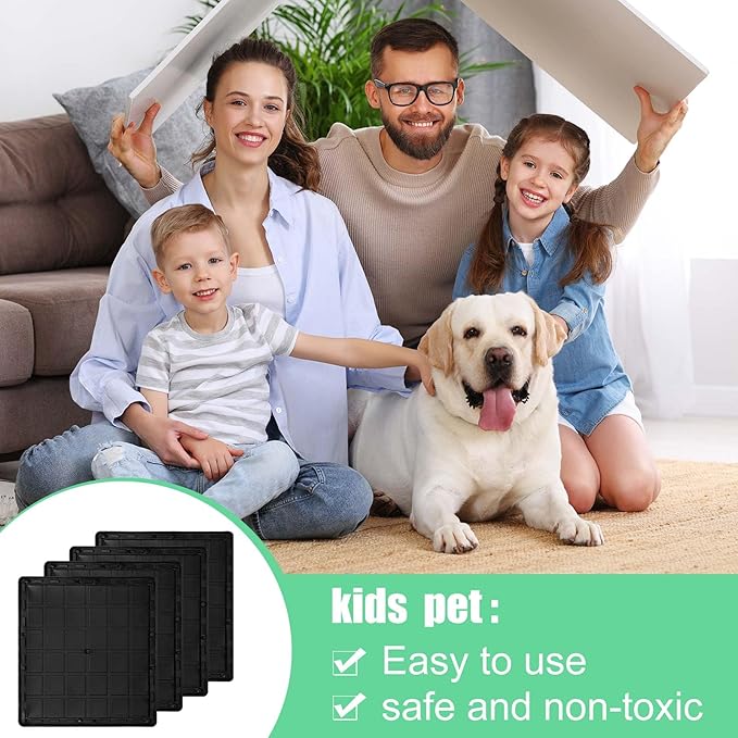Qualirey 6 Pcs Jumbo Rat Mouse Glue Traps 10" x 10.8" Peanut Taste Pheromone Mouse Traps Large Glue Mouse Traps Snake Mouse Sticky Trap for House Warehouse Indoor Outdoor, Child & Pet Friendly