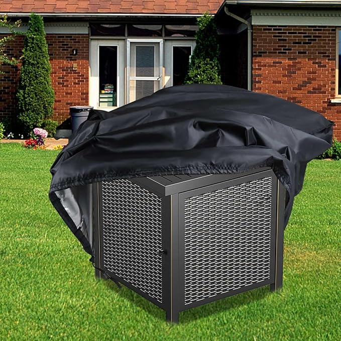 Saking Fire Pit Cover,30 inch Firepit Covers Square Gas Fireplace Fire Pit Table Cover for Propane Fire Pit- 30 X 30 X 25 inch