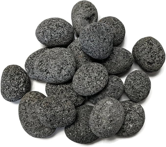 Midwest Hearth Lava Stones for Gas Fire Pit and Fireplace (Medium (1" - 2"))