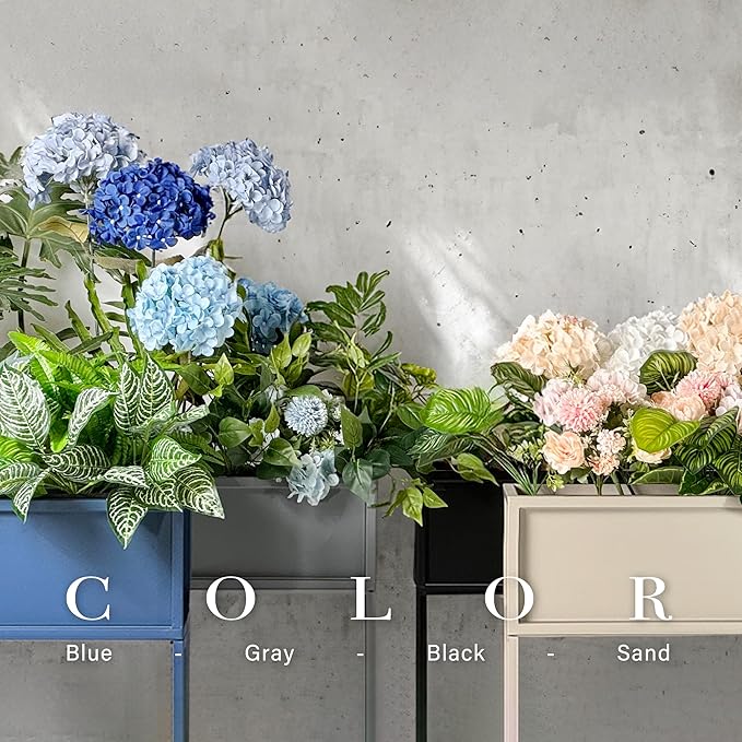 Cocoyard Elevated Planter Box - 28 Inch Durable Raised Garen Bed for Herbs and Flowers - Tall Rectangular Planter for Indoor Plants & Backyard Gardening (Navy, 28" H)