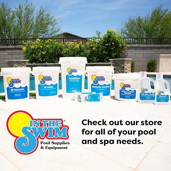 In The Swim Chlorine-Free Pool Shock - Quick Dissolving, Fast-Acting, Shock-Oxidizer for Swimming Pools, Spas, and Salt Chlorinated Pools Compatible - 40 Pound Bucket