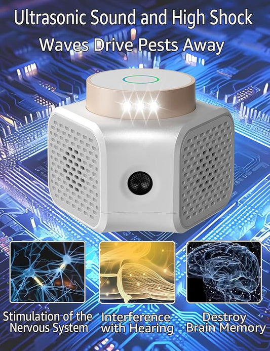Mice Repellent Indoor Ultrasonic Pest Repeller,Squirrel Mouse Rodent Repellent Indoor Pest Control Device