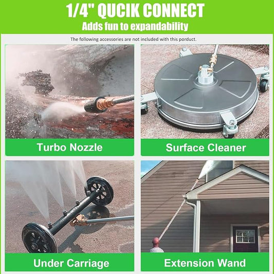 4200PSI Gas Pressure Washer 4.0GPM Gas Power Washer 212CC Gas Powered Washing Machine Commercial High Pressure Washer with 25ft Hose&5 Nozzles for Patio Garden Yard Vehicle,EPA/CARB/ETL (Black)