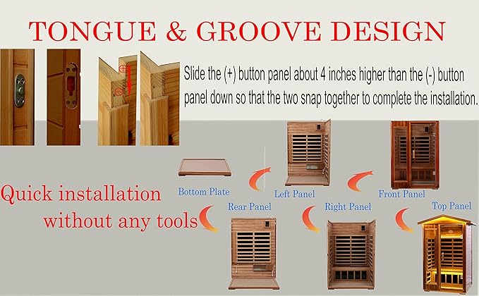LTCCDSS Outdoor Red Cedar Sauna 2 Person Far Infrared Sauna, Withstand Outdoor Temp -10℉-149℉| Low EMF Sauna Room for Home-9 Low EMF Heaters-Chromotherapys-Bluetooth Speaker