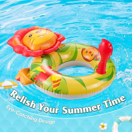 HeySplash Pool Floats Kids, Inflatable Swimming Ring Swim Tube Floaties, Summer Water Fun Beach Party Swimming Pool Toys for Kids Children Water Activities