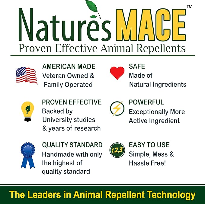 Nature's MACE Rabbit Repellent Granules, Outdoor Rabbit Deterrent for Landscape, Keep Bunnies Out of Your Lawn and Garden, 30 Pound Granular Bag, Safe to use Around Pets, People, & Plants
