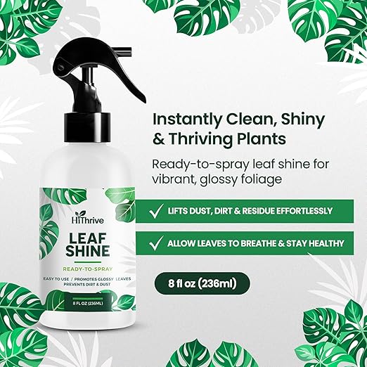 8oz Leaf Shine Spray for Indoor Plants - Plant Leaf Cleaner and Shine for Indoor Houseplants - Makes Leaves Shiny, Vibrant & Healthy