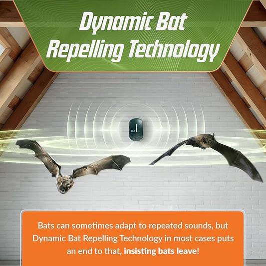 BEU-G Bat Expulsion Unit with Dynamic Ultrasonic Bat Repellent Technology (Forest Green Edition)