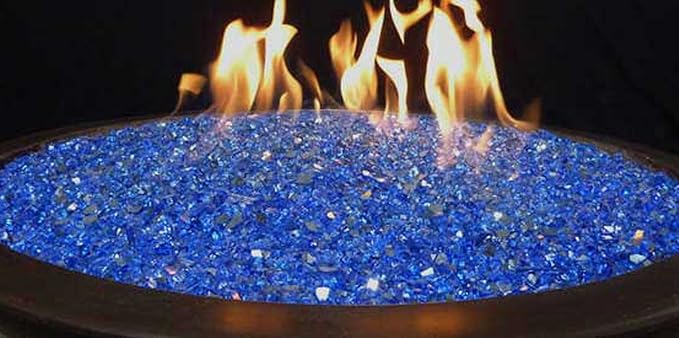AZ Patio Firepit Recycled Glass, 20 lb, Cobolt Blue