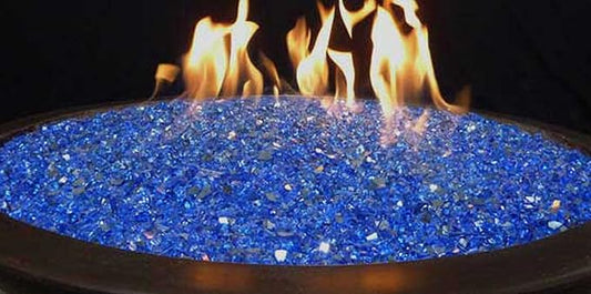 AZ Patio Firepit Recycled Glass, 20 lb, Cobolt Blue