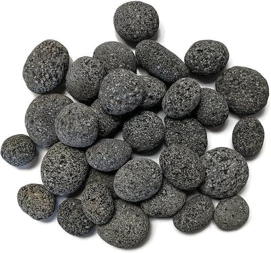 Midwest Hearth Lava Stones for Gas Fire Pit and Fireplace (Small (1/2" - 1"))