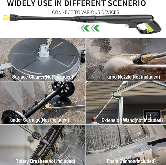 2026NEW Pressure Power Washer 4500PSI with 4 Quick Connect Nozzles, Inlet Hose & Filter, Foam Cannon for Cars/Fences/Driveways/Patios/Home Cleaning,28" X 13" X 13"