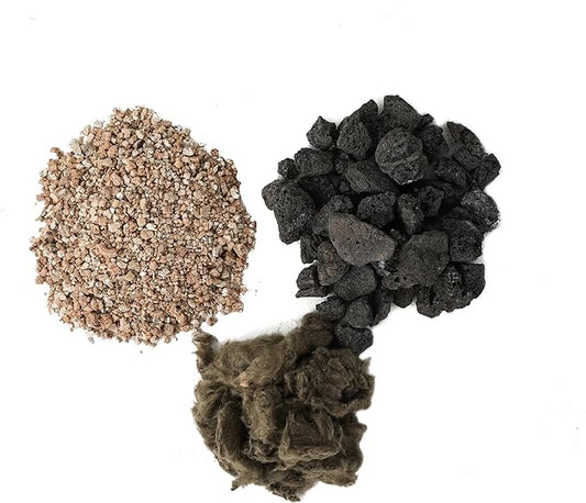 Rock Wool+Lave Rock+Vermiculite for Gas logs (for 30-36 Inch Fireplace)