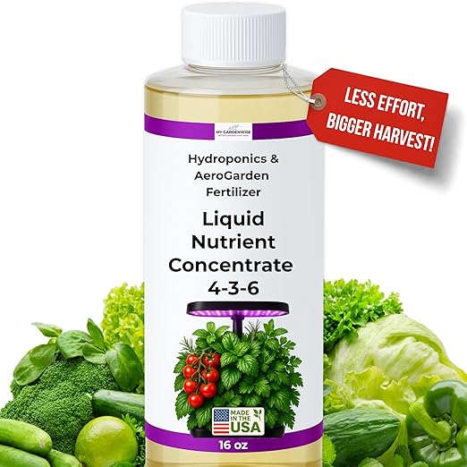 Liquid Plant Food โ Hydroponics Nutrients for Indoor House Plants, Tomato, Strawberry, Lucky Bamboo, Lettuce, Vegetable Garden & Herbs โ Aero Nutrients Liquid Fertilizer for All Growing Systems (16oz)