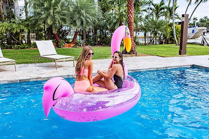 Poolcandy Gigantic Inflatable 2 to 3 Person Pool, Beach, and Lake Swim rafts