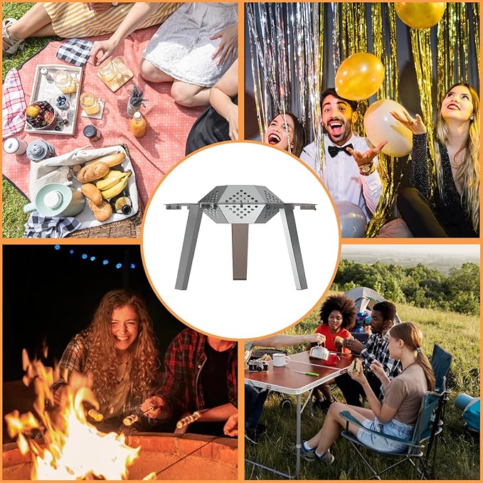 FirePit Heat Deflector for Solo Stove Ranger 15", Portable Heat Diffuser with Carrying Handles for Solo Stove Ranger, 15 Inch Stainless Steel Heat Deflector for 15 Inch Fire Pit Accessory