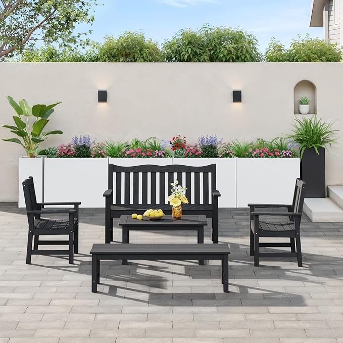 Stoog 38" Large Planters for Outdoor Plants Set of 2, Rectangular Metal Planter Box with Removable Insert Shelf, Ideal for Plants, Flowers, Vegetables, Garden, White