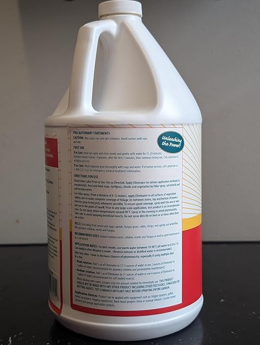 Eliminator Concentrate – Organic Enzyme Insecticide & Miticide – Safe Pest Control for Gardens, Crops, Homes & Pets – Natural Bug Spray for Aphids, Mites, Whiteflies, Flies, Mildew & Fungus