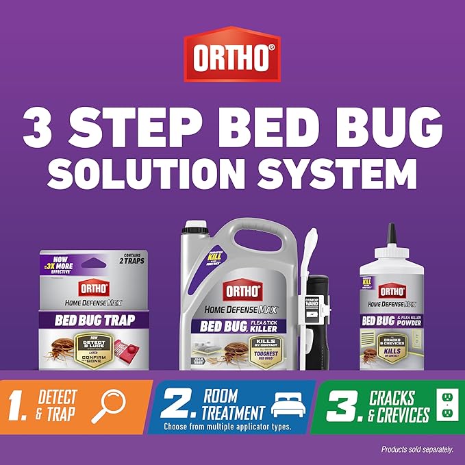 Ortho Home Defense Max Bed Bug, Flea and Tick Killer with Comfort Wand, Bed Bug Spray, Kills Bed Bug Eggs, Fleas and Ticks, 1 gal.
