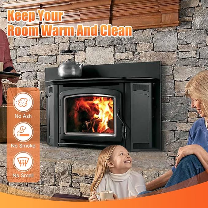 Wood Stove Gasket, 3/8" Wood Stove Door Gasket Kit, High Temperature Resistant Fiberglass Rope Replacement for Stove or Fireplace Doors, Grey Color