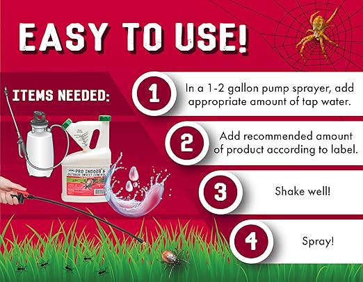 7.9% Bifenthrin Insecticide - 64 Ounces - (Compare to Leading Brands) – Professional Indoor & Outdoor Insect Control - Kills on Contact - Fire Ants, Ticks, Gnats, Fleas & More