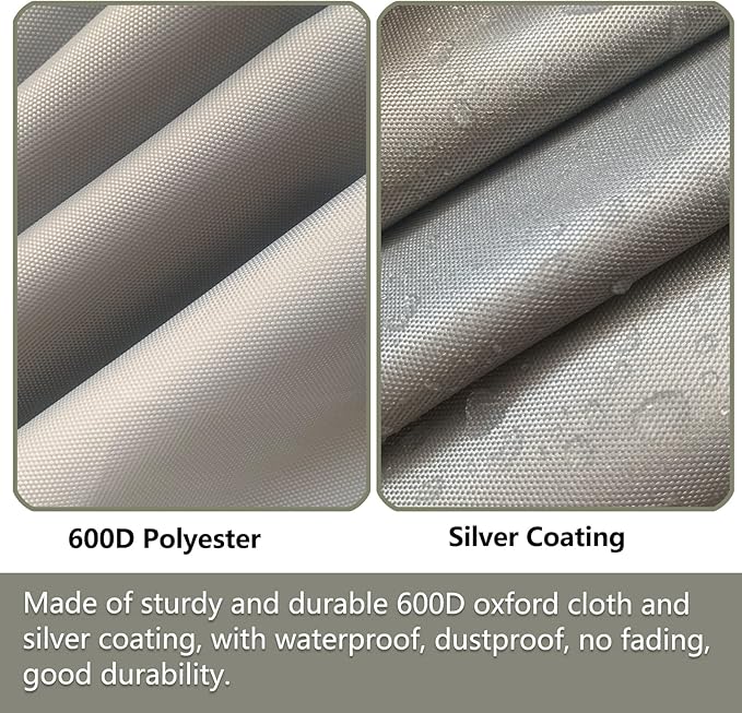 Outdoor Swivel Lounge Chair Cover,100% Waterproof Heavy Duty Outdoor Chair Covers,(33 L x 37 W x 38.5 H inches) Patio Furniture Cover for Swivel Patio Lounge Chair,White&Grayish Green