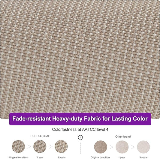 PURPLE LEAF 12 FT Cantilever Umbrella Outdoor Patio Umbrella, Large Offset Square Umbrella, Windproof Heavy Duty Hanging Outside for Patio, Sand Dune