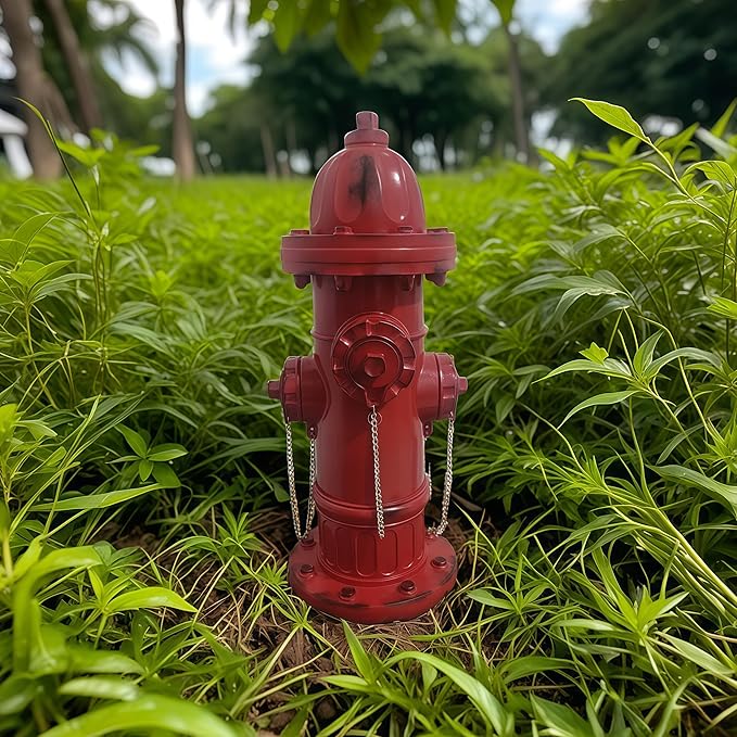 SHGYIBRISK Fire Hydrant for Dogs to Pee On: Dog Fire Hydrant Pee Post Outdoor-17.5" Training Post Statue for Yard Garden (Red-Big)