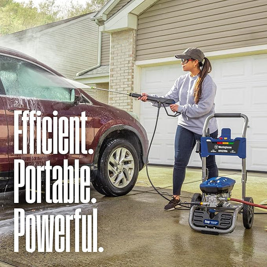 Westinghouse WPX2700e Electric Pressure Washer, 2700 Max PSI and 1.76 Max GPM, Induction Motor, Onboard Soap Tank, Spray Gun and Wand, 5 Nozzle Set, for Cars/Fences/Driveways/Homes/Patios/Furniture
