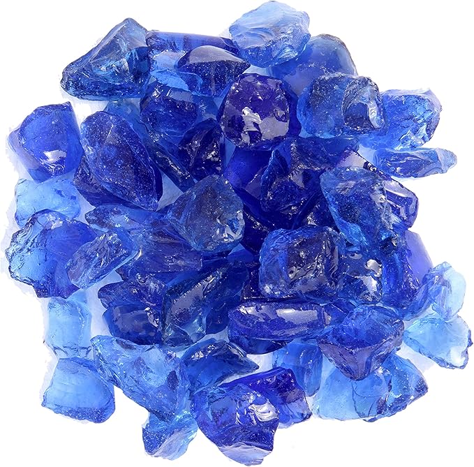 AZ Patio Firepit Recycled Glass, 20 lb, Ocean Blue