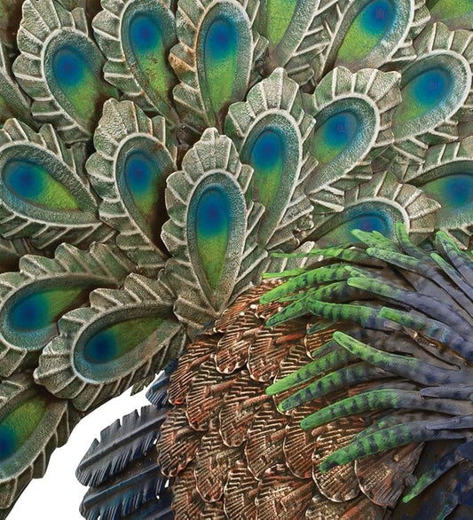 Regal Art & Gift Peacock Outdoor Statue, Decorative Garden Sculpture, Unique Metal Outdoor Figurine, Lawn Ornament Statue for Garden, Outdoor Sculpture for Yard, Wings Open, 25.25'L x9.75'W x 24.75'H