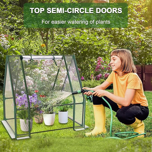 Mini Greenhouse, 35×35×36" Portable Greenhouse for Indoor Outdoor, Small Green House for Plants, Seedling, Germination (Clear, 35x35x36 inch)