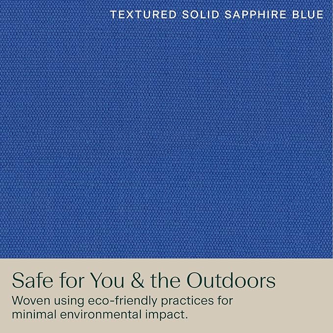 Honeycomb Outdoor Heritage Chaise, 22.5" W x 70" L, Textured Solid Sapphire Blue Chair Cushion for Patio Furniture