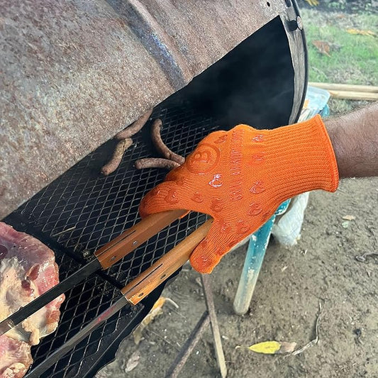 Grill Armor Oven Gloves – 932°F Heat, Fire & Cut Resistant Mitts for BBQ, Grill, Cooking, Grilling, Baking, Smoker & Fire Pit