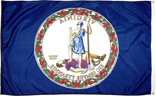 FlagSource Virginia Nylon State Flag, Made in the USA, 3x5'
