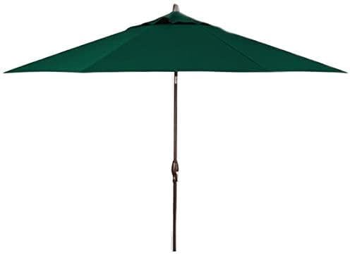 Treasure Garden Deluxe Crank-Tilt 9-FT Octagon Market Umbrella - Outdoor Patio, Deck, Pool, Backyard Stand Alone Umbrella - Heavy Duty w/Bronze Frame & Obravia Fabric (Forest)