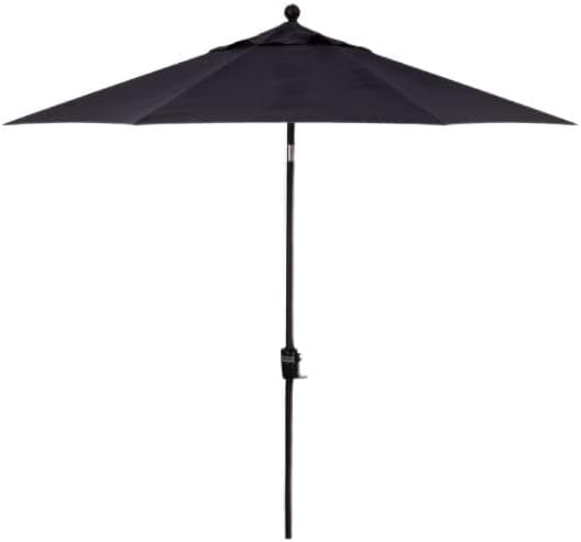 Treasure Garden Push Button Tilt Octagon Umbrella, 9ft - Outdoor Patio, Deck, Pool, Backyard Stand Alone Umbrella - Heavy Duty w/Black Frame & Obravia2 Fabric (Navy)