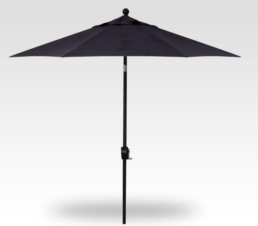 Treasure Garden Push Button Tilt Octagon Market Umbrella, 7.5ft - Outdoor Patio, Deck, Pool, Backyard Stand Alone Umbrella - Heavy Duty w/Black Frame & Obravia2 Fabric (Navy)