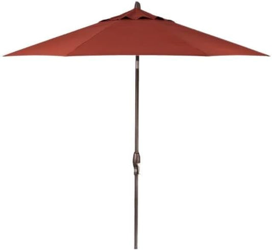 Treasure Garden Deluxe Crank-Tilt 9-FT Octagon Market Umbrella - Outdoor Patio, Deck, Pool, Backyard Stand Alone Umbrella - Heavy Duty w/Bronze Frame & Obravia Fabric (Auburn)