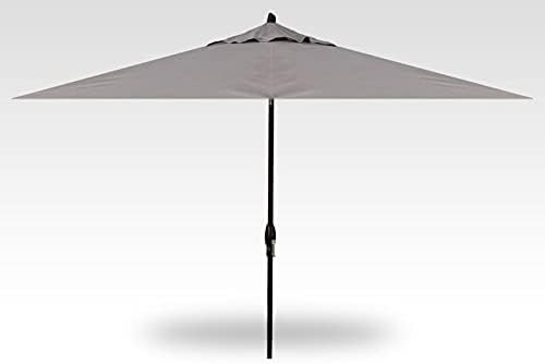 Treasure Garden 8 x 10-Foot Deluxe Auto-Tilt Rectangular Market Umbrella with Black Frame and Obravia2 Fabric: Boulder