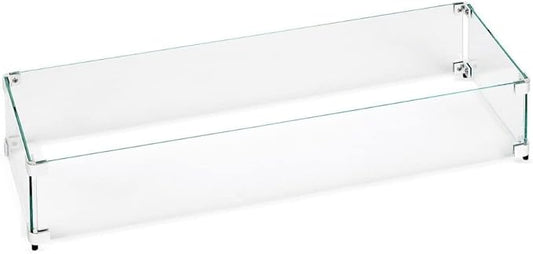 35.5" X 11.5" X 6” Linear Glass Flame Guard