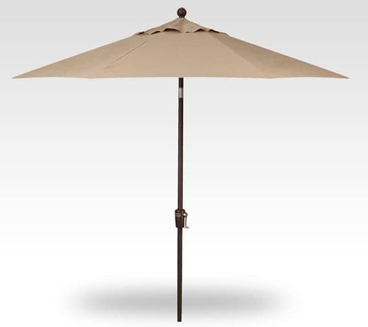 Treasure Garden Push Button Tilt Octagon Market Umbrella, 7.5ft - Outdoor Patio, Deck, Pool, Backyard Stand Alone Umbrella - Heavy Duty w/Bronze Frame & Obravia2 Fabric (Sand)
