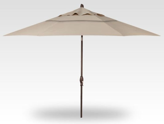 Treasure Garden Deluxe Auto-Tilt Octagon Market Umbrella, 11ft - Outdoor Patio, Deck, Pool, Backyard Stand Alone Umbrella - Heavy Duty w/Bronze Frame & Obravia2 Fabric (Khaki)