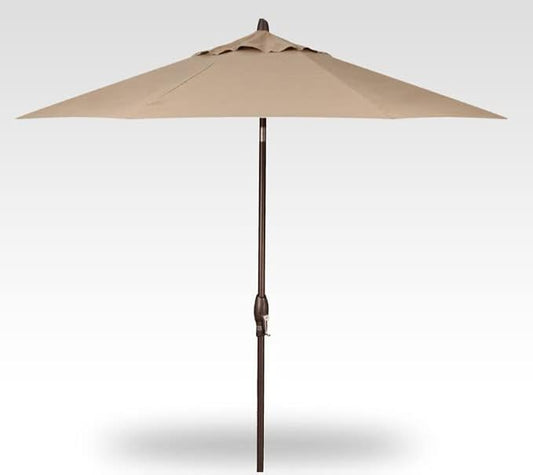 Treasure Garden Deluxe Crank-Tilt 9-FT Octagon Market Umbrella - Outdoor Patio, Deck, Pool, Backyard Stand Alone Umbrella - Heavy Duty w/Bronze Frame & Obravia Fabric (Sand)