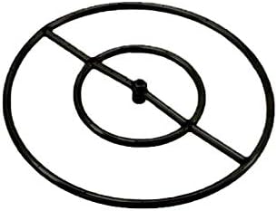 Rasmussen Black Iron Fire Pit Burner Ring (FRB12-B), Natural Gas, 12-Inches